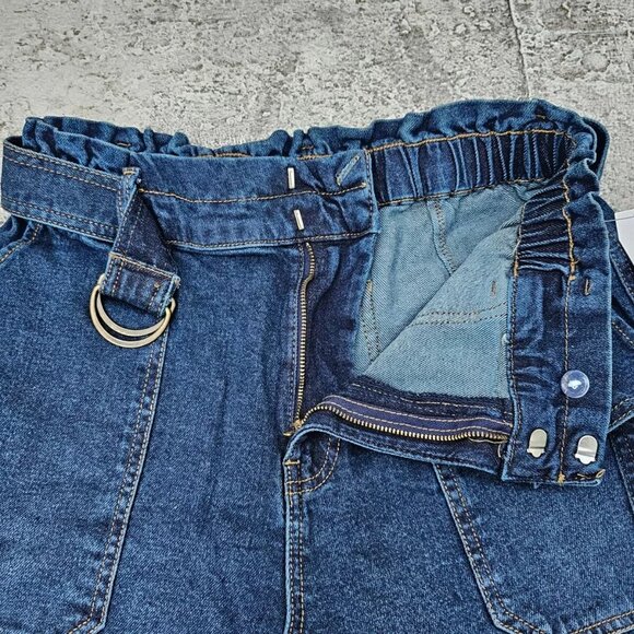 Time and Tru Women Jeans B Wide Legs Jeans W/ Belt Blue Cotton Denim Size 12 - Picture 9 of 11